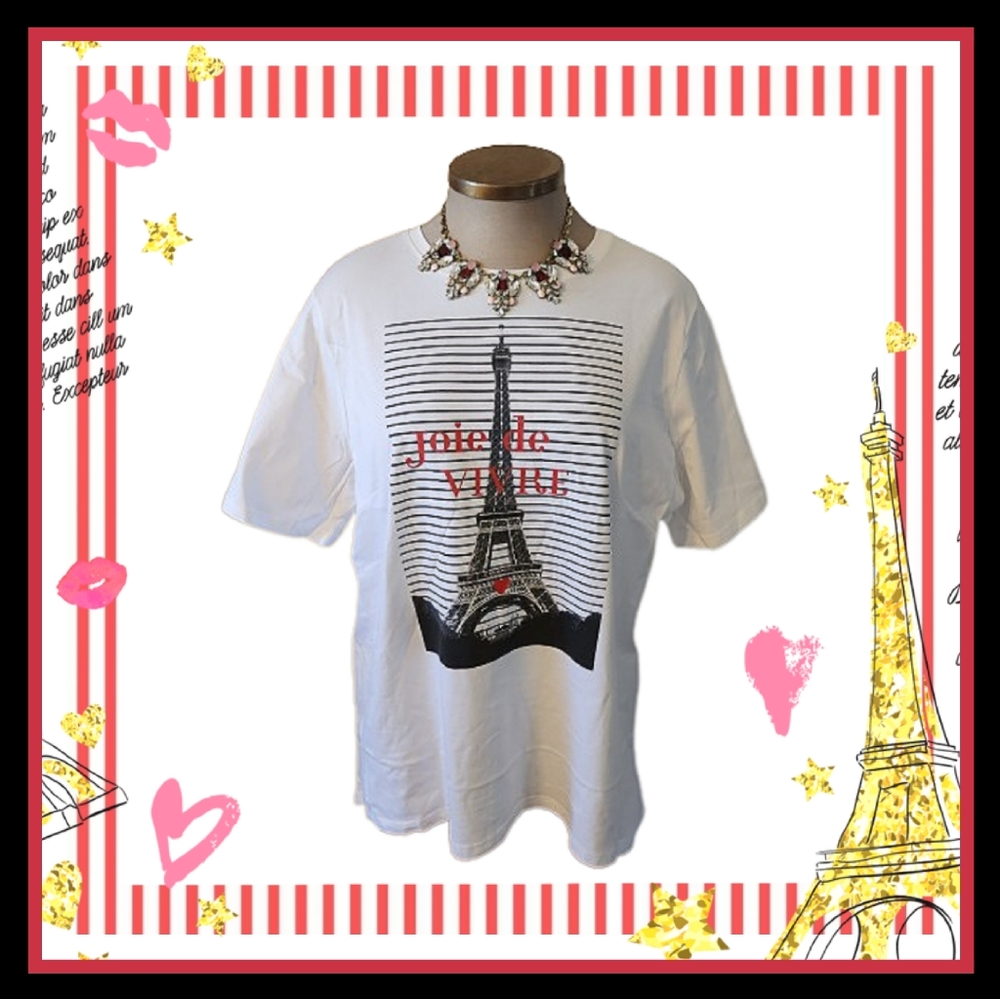 AVENUE ☆ JOIE DE VIVRE ☆ EIFFLE TOWER ☆ GRAPHIC PRINT TEE ☆ NWT